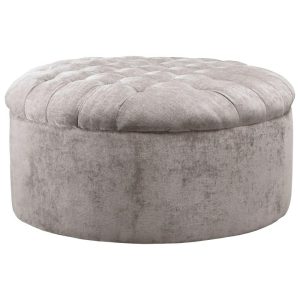 Round Oversized Accent Ottoman With Tufted Top  |  Ottomans Living Room Ottomans