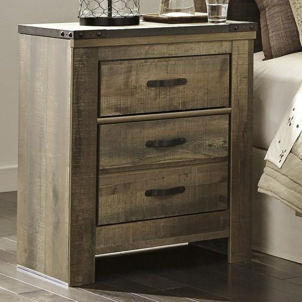 Rustic 2-Drawer Nightstand  |  Nightstands Bedroom Nightstands