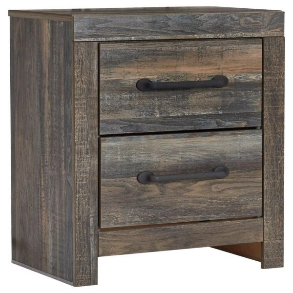 Rustic 2-Drawer Nightstand With Usb Ports  |  Nightstands Bedroom Nightstands