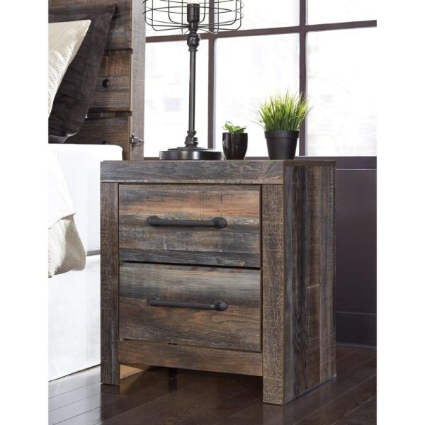 Rustic 2-Drawer Nightstand With Usb Ports  |  Nightstands Bedroom Nightstands