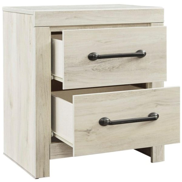 Rustic 2-Drawer Nightstand With Usb Ports  |  Nightstands Bedroom Nightstands