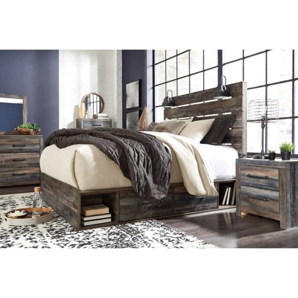 Rustic 2-Drawer Nightstand With Usb Ports  |  Nightstands Bedroom Nightstands