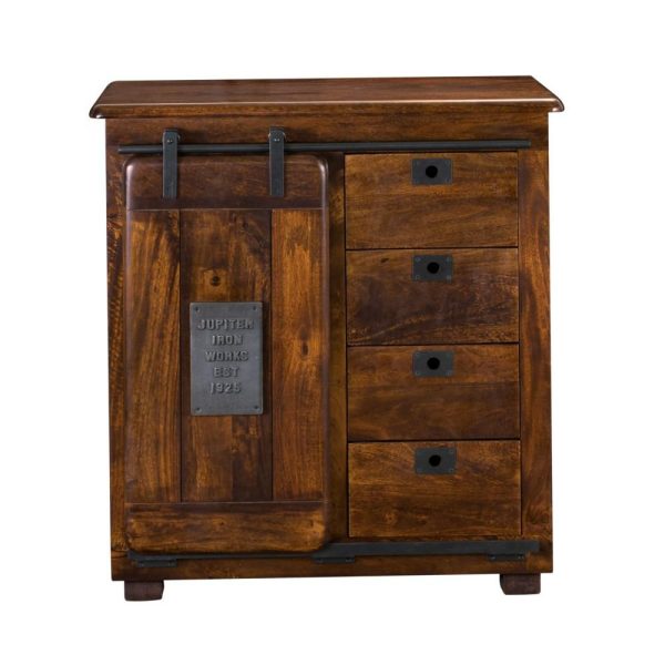 Rustic 4-Drawer 1-Door Cabinet  |  Accent Cabinets Accent Cabinets Accent Cabinets