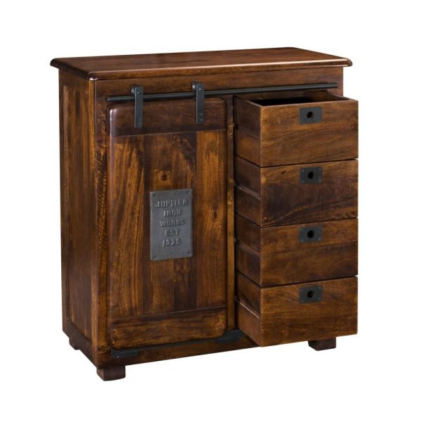 Rustic 4-Drawer 1-Door Cabinet  |  Accent Cabinets Accent Cabinets Accent Cabinets