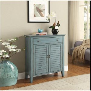 Rustic Console Table With Shutter Doors  |  Accent Cabinets Accent Cabinets Accent Cabinets