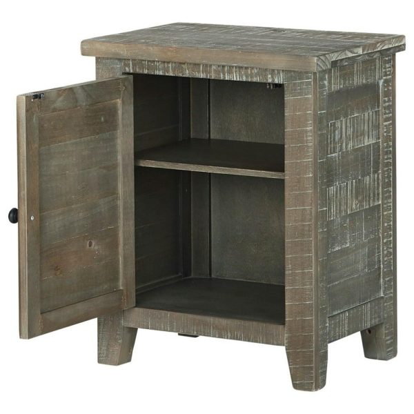 Rustic Distressed Gray Accent Cabinet With Crossbuck Design Door  |  Accent Cabinets Accent Cabinets Accent Cabinets