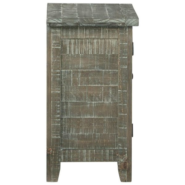 Rustic Distressed Gray Accent Cabinet With Crossbuck Design Door  |  Accent Cabinets Accent Cabinets Accent Cabinets