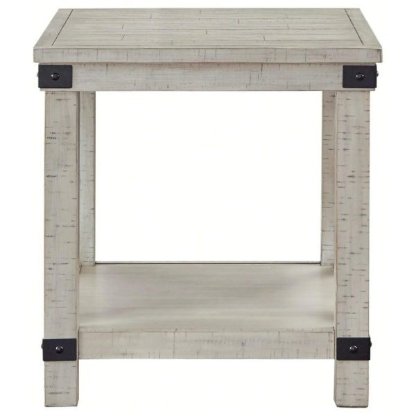 Rustic Farmhouse End Table In Whitewash Finish  |  End & Side Tables End & Side Tables End & Side Tables