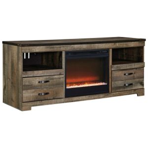 Rustic Large Tv Stand With Fireplace Insert  |  Tv Stands Living Room Tv Stands