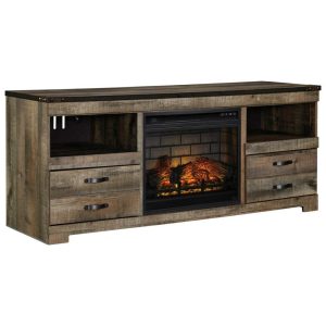 Rustic Large Tv Stand With Fireplace Insert  |  Tv Stands Living Room Tv Stands