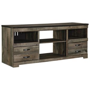 Rustic Large Tv Stand With Metal Rivet Detail  |  Tv Stands Living Room Tv Stands