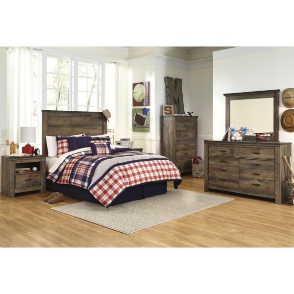 Rustic Look Full Panel Headboard With Brackets  |  Headboards Bedroom Headboards