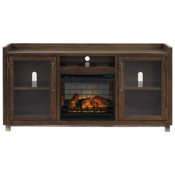 Rustic Modern/Industrial Xl Tv Stand W/ Fireplace  |  Tv Stands Living Room Tv Stands