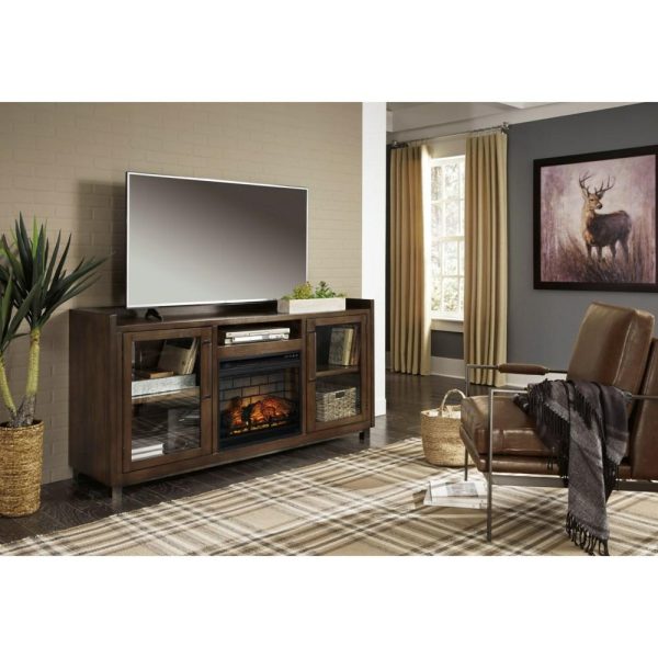 Rustic Modern/Industrial Xl Tv Stand W/ Fireplace  |  Tv Stands Living Room Tv Stands