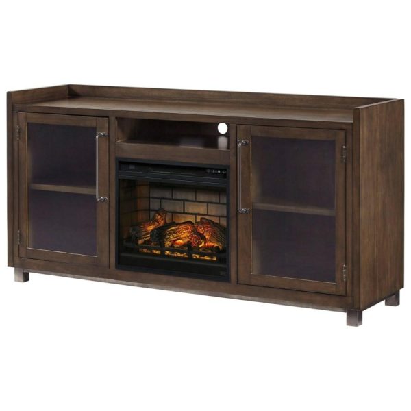 Rustic Modern/Industrial Xl Tv Stand W/ Fireplace  |  Tv Stands Living Room Tv Stands