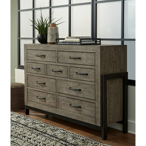 Rustic Reclaimed Pine Dresser With Smooth-Gliding Drawers  |  Dressers Bedroom Dressers