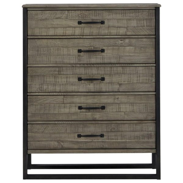 Rustic Reclaimed Wood Drawer Chest With Smooth-Gliding Drawers  |  Chest Of Drawers Bedroom Chest Of Drawers