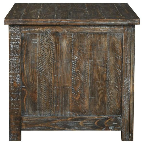 Rustic Rectangular End Table With Metal Accents  |  End & Side Tables End & Side Tables End & Side Tables