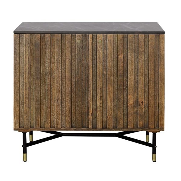 Rustic Two Door Bar Cabinet With Black Marble Top  |  Accent Cabinets Accent Cabinets Accent Cabinets