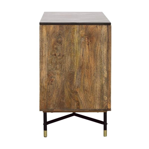 Rustic Two Door Bar Cabinet With Black Marble Top  |  Accent Cabinets Accent Cabinets Accent Cabinets