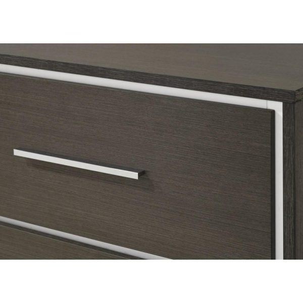 Sharpe Contemporary 6-Drawer Dresser And Mirror  |  Mirrored Dressers Bedroom Mirrored Dressers