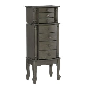 Shauna Jewelry Armoire Grey  |  Jewelry Armoires Bedroom Jewelry Armoires