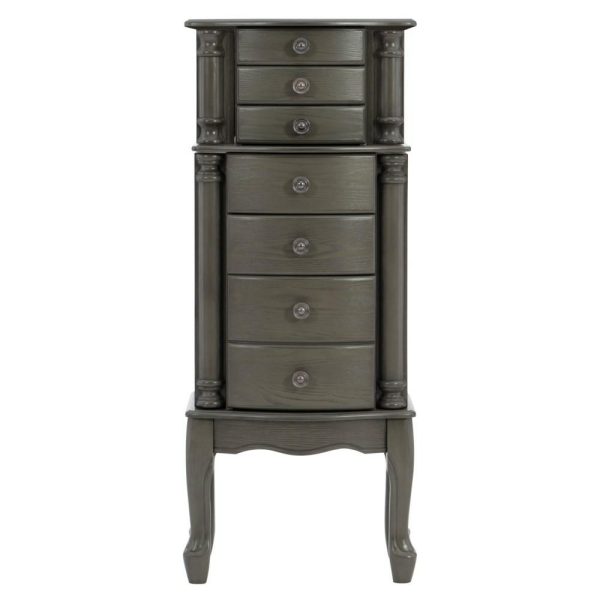 Shauna Jewelry Armoire Grey  |  Jewelry Armoires Bedroom Jewelry Armoires