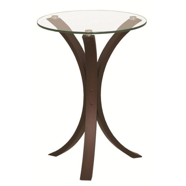 Snack Table W/ Glass Table  |  End & Side Tables End & Side Tables End & Side Tables