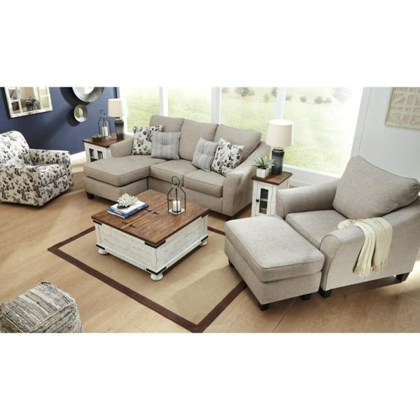 Sofa Chaise With Flared Track Arms  |  Sofas Living Room Sectional Sofas