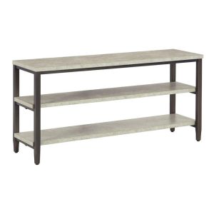 Sofa Table With Faux Concrete Top And Shelves  |  Sofa Tables Living Room Sofa Tables