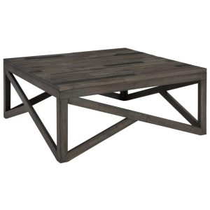 Square Cocktail Table With Butcher Block Style Top  |  Coffee Tables Coffee Tables Coffee Tables