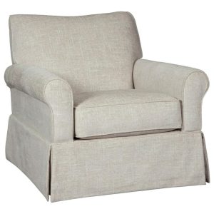 Swivel Glider Accent Chair With Skirted Base  |  Living Room Chairs Living Room Living Room Chairs