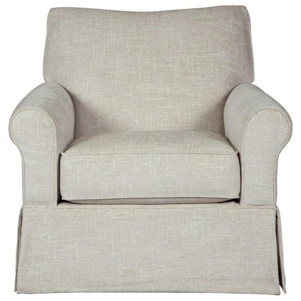 Swivel Glider Accent Chair With Skirted Base  |  Living Room Chairs Living Room Living Room Chairs