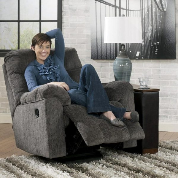 Swivel Rocker Recliner With Quilted Cushion Style  |  Recliners Living Room Recliners