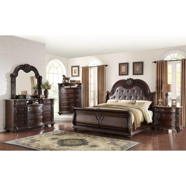 Traditional 11-Drawer Dresser And Mirror Set  |  Mirrored Dressers Bedroom Mirrored Dressers