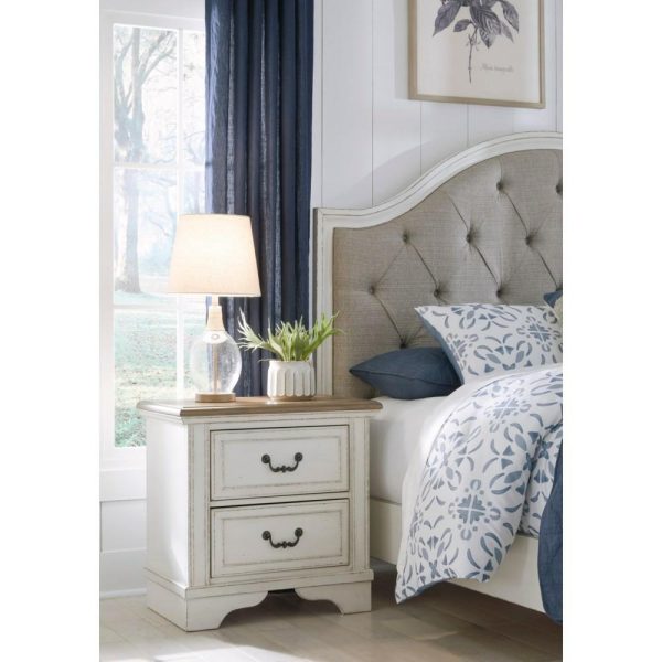 Traditional 2-Drawer Nightstand  |  Nightstands Bedroom Nightstands