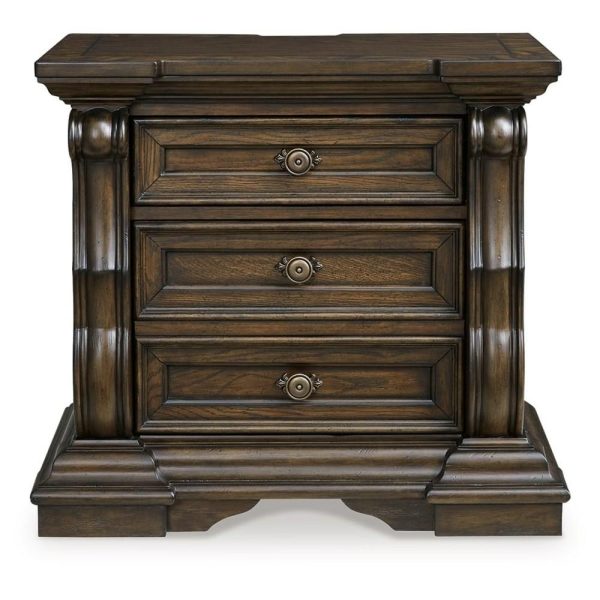 Traditional 3-Drawer Nightstand With Usb Ports  |  Nightstands Bedroom Nightstands