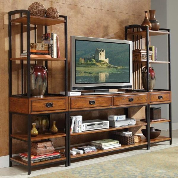 Traditional 5-Shelf Gaming Tower With Storage Drawer  |  Tv Stands Living Room Tv Stands