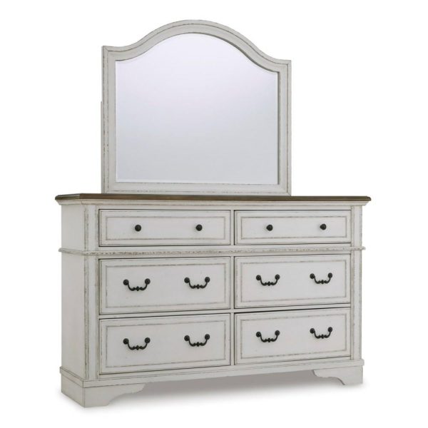 Traditional 6-Drawer Dresser And Mirror  |  Mirrored Dressers Bedroom Mirrored Dressers