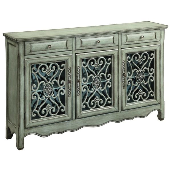 Traditional Accent Cabinet In Antique Green Finish  |  Accent Cabinets Accent Cabinets Accent Cabinets