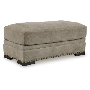 Traditional Chair Ottoman With Nailhead Trim  |  Ottomans Living Room Ottomans