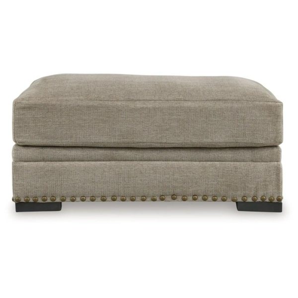 Traditional Chair Ottoman With Nailhead Trim  |  Ottomans Living Room Ottomans