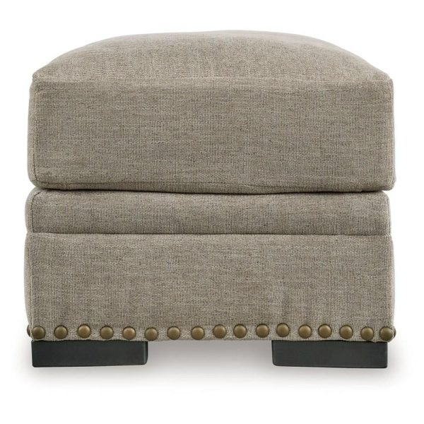 Traditional Chair Ottoman With Nailhead Trim  |  Ottomans Living Room Ottomans