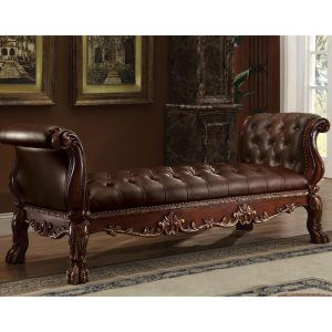 Traditional European Style Tufted Bed Bench  |  Benches Benches Benches