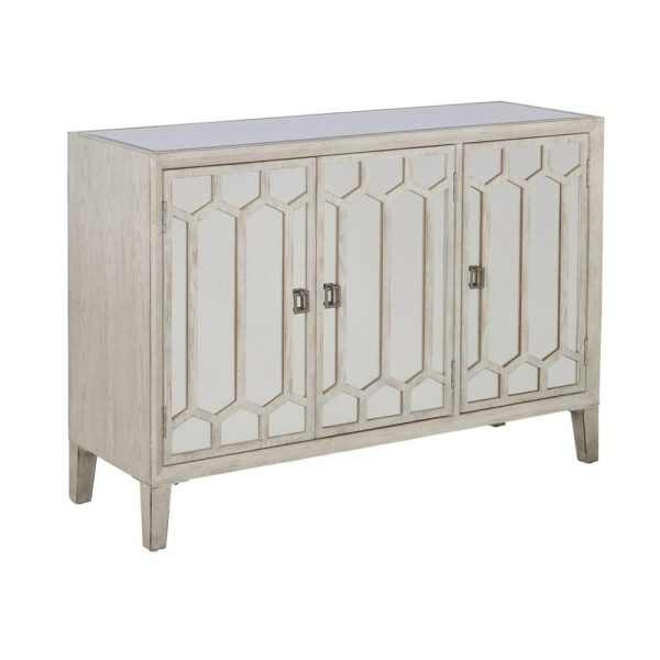 Traditional Three Door Credenza With Fixed Shelves  |  Accent Cabinets Accent Cabinets Accent Cabinets