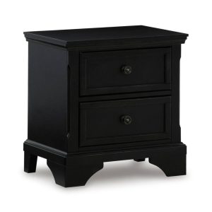 Transitional 2-Drawer Nightstand  |  Nightstands Bedroom Nightstands