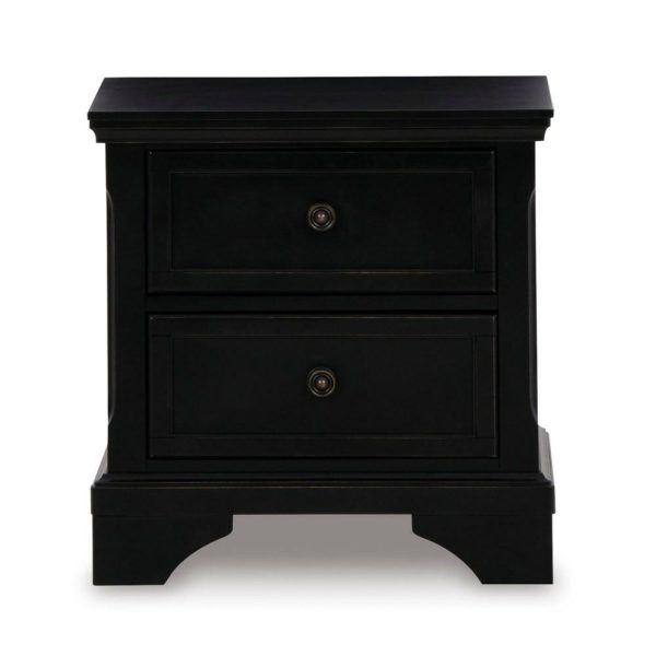 Transitional 2-Drawer Nightstand  |  Nightstands Bedroom Nightstands