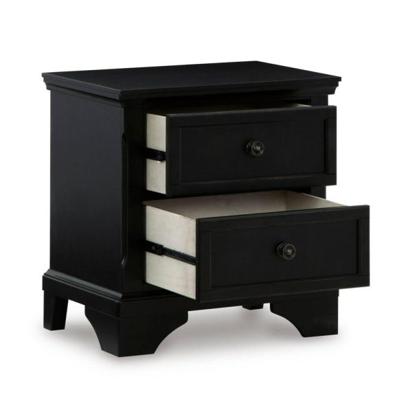 Transitional 2-Drawer Nightstand  |  Nightstands Bedroom Nightstands