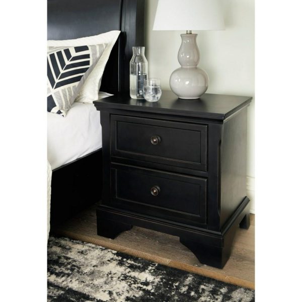 Transitional 2-Drawer Nightstand  |  Nightstands Bedroom Nightstands