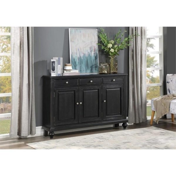 Transitional 3-Door 3-Drawer Credenza  |  Accent Cabinets Accent Cabinets Accent Cabinets